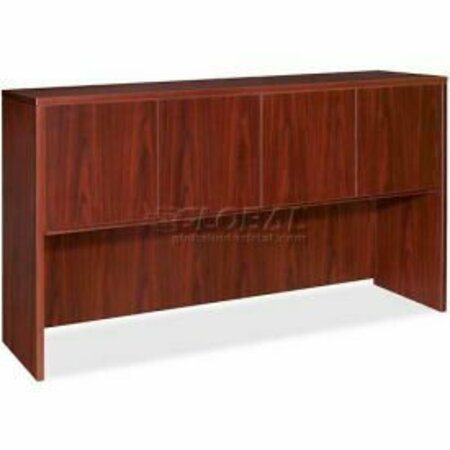 SP RICHARDS Lorell® Hutch With Doors - 72"W x 15"D x 36"H - Mahogany - Essentials Series LLR69382